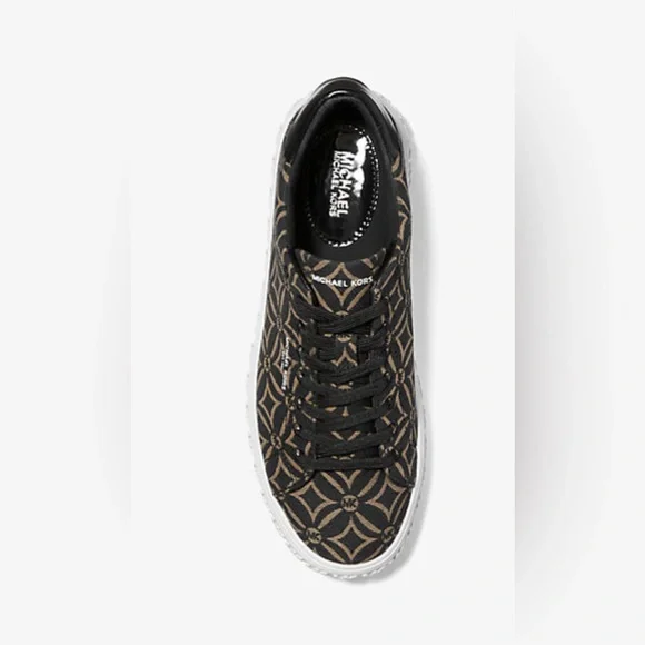 Michael Kors Black and Brown Logo Sneakers - Picture 2 of 3